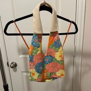 Zara Multicolor Floral Crop Top